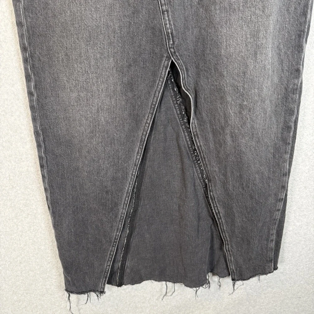 American‎ eagle 90s high rise maxi skirt womens 0 black denim